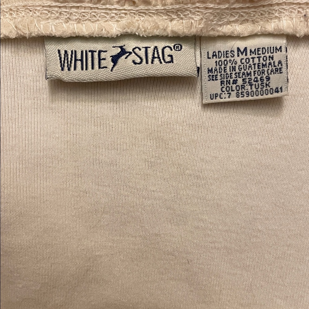 White Stag Cream Ruffle Tank Top - Picture 2 of 3
